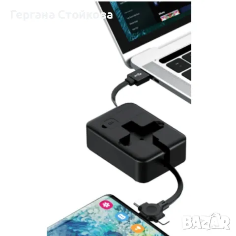 Троен USB преходник за телефон, снимка 1 - Друга електроника - 47096042