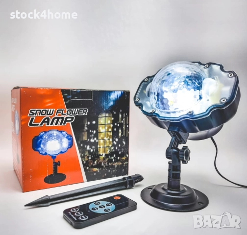 Лазерен проектор падащ сняг, LED, snow fall ефекти, снежинки, 5VDC, снимка 6 - Декорация за дома - 52558855