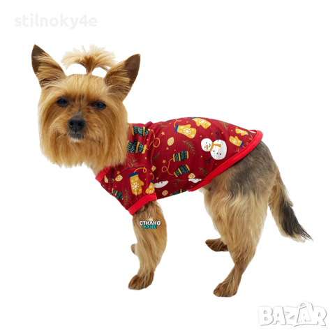 Коледна кучешка тениска Кучешки Коледни дрехи Коледни кучешки дрехи Дрехи за кучета Дреха за куче, снимка 3 - За кучета - 38534378