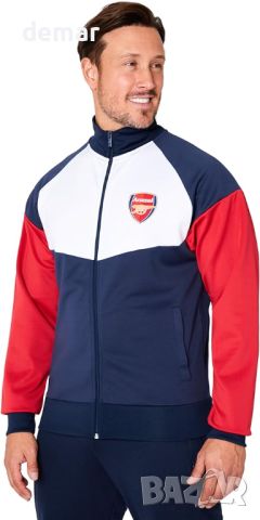 Arsenal F.C. ФК Арсенал Мъжко спортно яке с цип и джобове, размер S, снимка 1 - Якета - 46191106