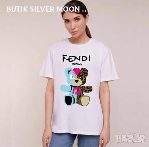 Дамски Памучни Тениски 💥FENDI, снимка 4 - Тениски - 46859698