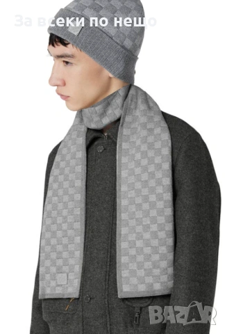 Louis Vuitton Комплект Зимен Шал И Зимна Шапка - Налични Различни Цветове Код SK438, снимка 4 - Шапки - 53027635