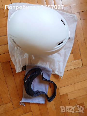 Ски каска Uvex с очила Alpina, снимка 7 - Зимни спортове - 52668184