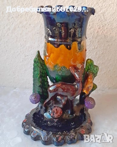 Вази: петел ваза керамика стара фигура статуетка, бонбониера, антика антики, снимка 18 - Статуетки - 30603032