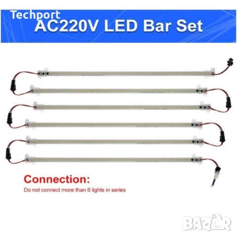 LED лента твърд корпус 100см 220v или 12V, снимка 4 - Лед осветление - 52353008