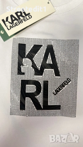 Луксозна дамска тениска KARL LAGERFELD, снимка 2 - Тениски - 53595344