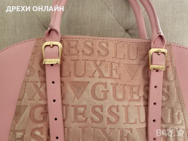 Розова чанта Guess Lux, снимка 10 - Чанти - 48987000