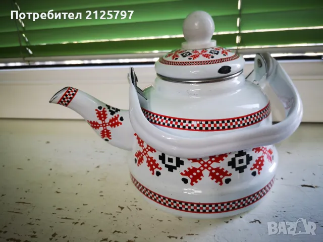 Емайлиран чайник, снимка 2 - Други - 49798735
