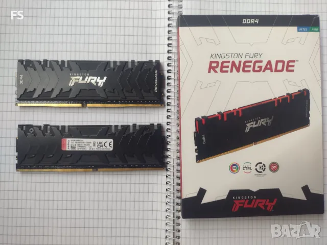 16GB (2x8GB) DDR4 РАМ ПАМЕТ Kingston Fury Renegade XMP 3600MHz RGB, снимка 2 - RAM памет - 46910666