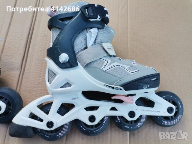 Детски ролери Oxelo светлосиви, снимка 4 - Ролери, кънки - 52956607