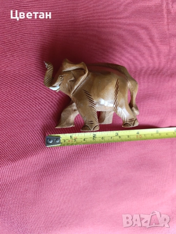 късметлийска фигурка слонче дърворезба, снимка 6 - Статуетки - 52691877