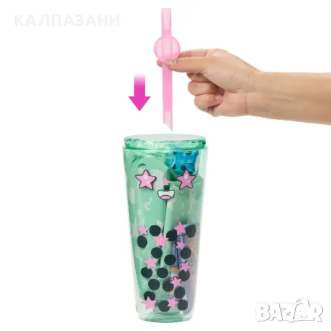 Barbie® Pop Reval™ Кукла с 8 изненади в чаша "Green Tea" HTJ21, снимка 2 - Кукли - 47508817