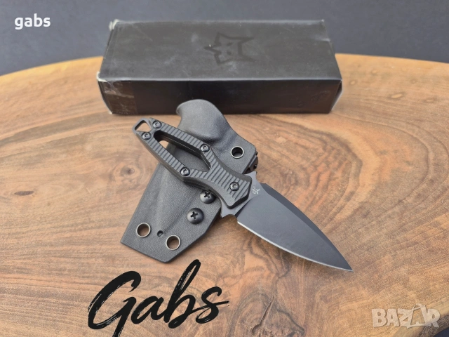 Компактен тактически нож FOX Aka Elmax,фултанг с кания Kydex