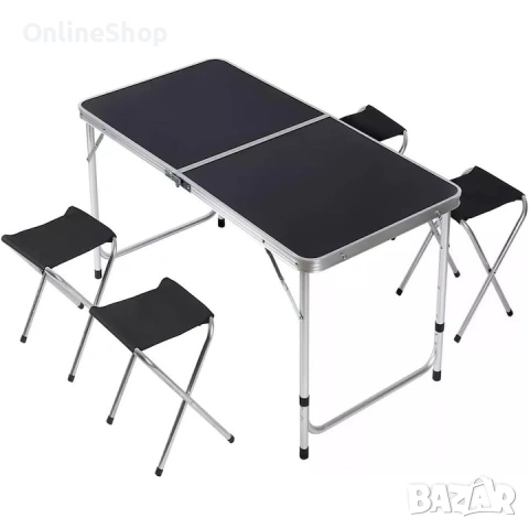 Сгъваема къмпинг маса с 4 стола