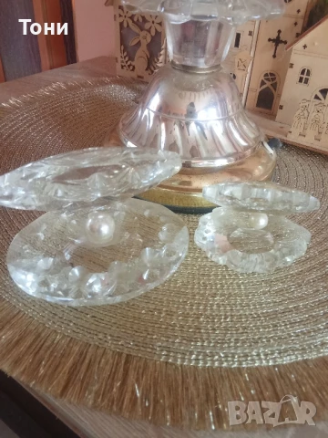 Декоративни стъклени миди с перли