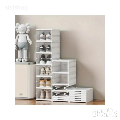 Сгъваем модулен шкаф за обувки – Кутия с твърди стени и висока видимост 4951, снимка 5 - Други стоки за дома - 53994279