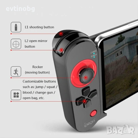 Безжичен контролер за компютърни игри iPEGA PG-9100 Unicorn, снимка 5 - Други игри и конзоли - 53814626