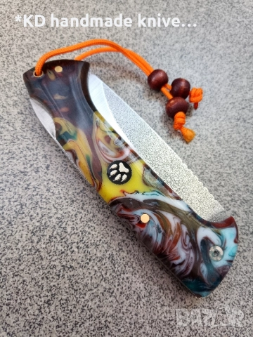 Сгъваем нож ръчно изработен , снимка 3 - Ножове - 51501219