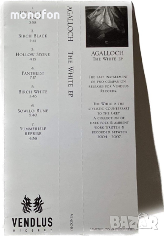 Agalloch - The white ep, снимка 4 - CD дискове - 44996355