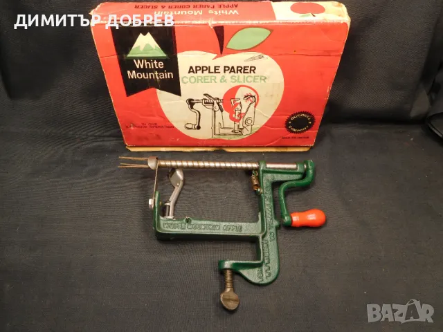 СТАРА РЕТРО НАСТОЛНА БЕЛАЧКА ЗА ЯБЪЛКИ WHITE MOUNTAIN USA