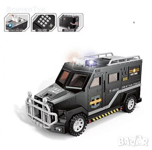 ✨Детска електронна касичка Линейка / Полицейски джип 2в1   , снимка 2 - Коли, камиони, мотори, писти - 50897430