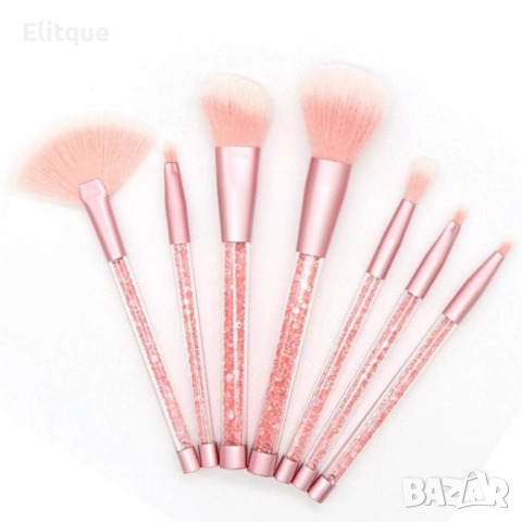 Четки за грим  с кристални дръжки -  7 броя HZS86, снимка 2 - Други - 52820405