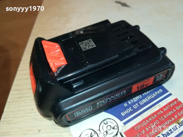 black+decker lithium 18v battery pack 1404240858, снимка 1 - Винтоверти - 45261779