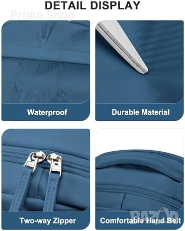Раница за ръчен багаж livbote с вакуумна компресия и помпа, 40L, Синя, снимка 9 - Раници - 53748643