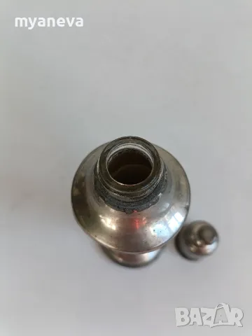 Vintage , калаено шише за парфюми с печат ( pewter weighted , калаено тегло ) , снимка 6 - Антикварни и старинни предмети - 48732884