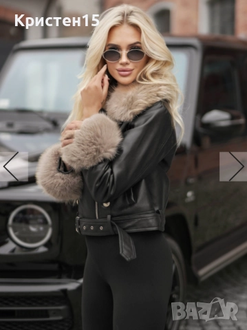 Ново зимно кожено яке, снимка 2 - Якета - 52935591