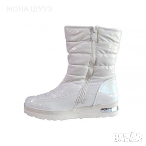 Дамски апрески в бял цвят код147, снимка 2 - Дамски боти - 52799337
