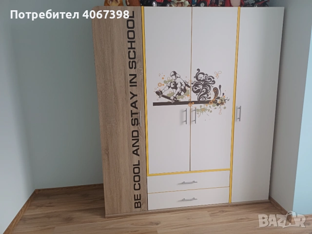 Детско легло и гардероб, снимка 6 - Мебели за детската стая - 53021342