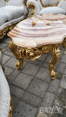 Италианска барокова холна гарнитура 036, снимка 9 - Дивани и мека мебел - 51882361