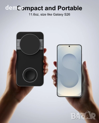 3 в 1 безжична зарядна станция за Samsung смартфони, часовници и слушалки, снимка 5 - Безжични зарядни - 53779290