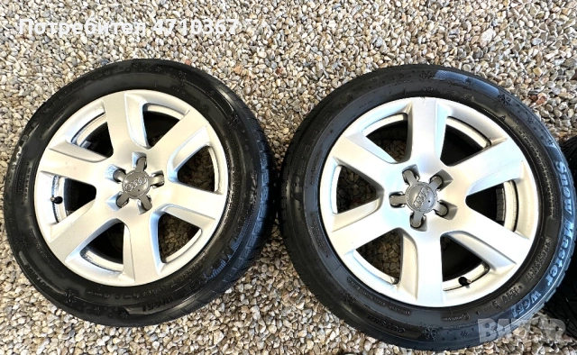 Джанти 17ки за Ауди, 5х112, 7.5J, ET37, с гуми 225/55, снимка 3 - Гуми и джанти - 53750585