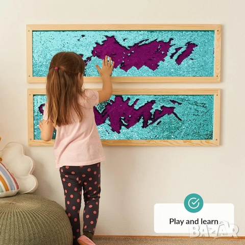 Сензорен стенен панел с пайети – Антистрес и терапия. Комплект от 2бр., снимка 3 - Медицинска апаратура - 53251689