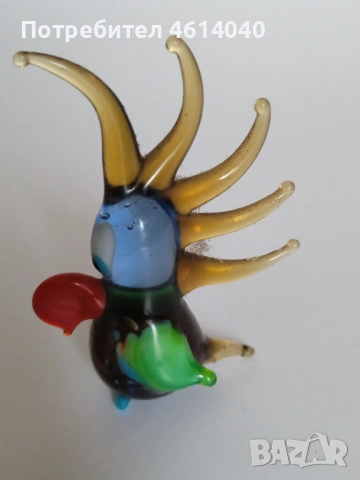 Стъклена фигурка фигурки Кон Куче, Мишка, Папагал, снимка 13 - Колекции - 52942452