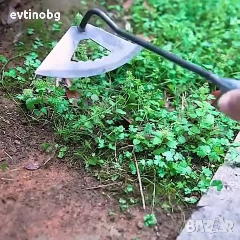 Мотика за плевели от закалена стомана, 30 см, куха дръжка, снимка 7 - Градински инструменти - 53778086