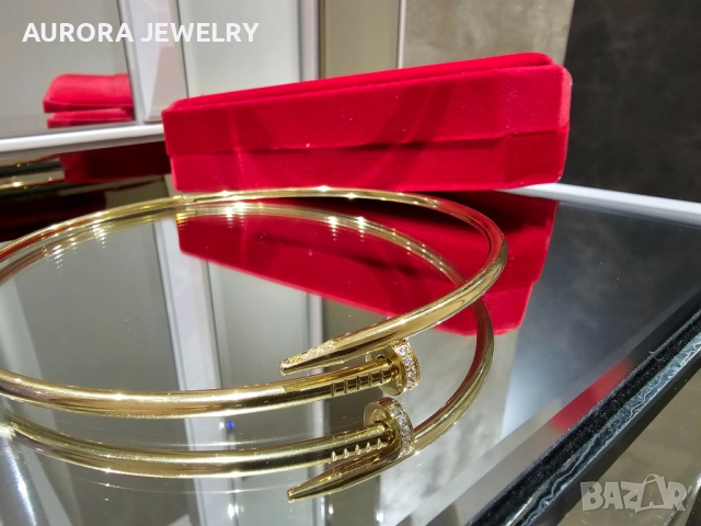 CARTIER Nail Juste un Clou Classic Gold Diamonds Колие Пирон, снимка 3 - Колиета, медальони, синджири - 52833141