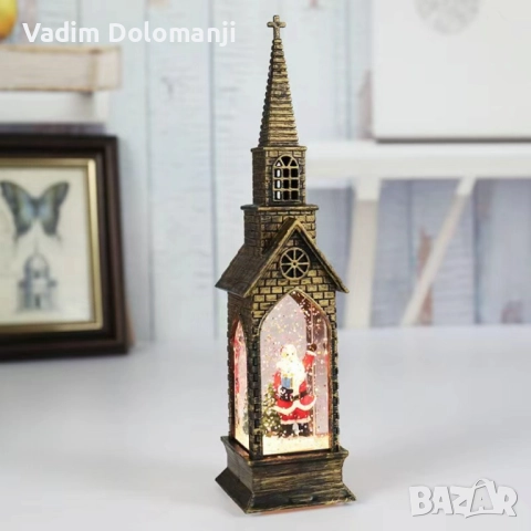 Вълшебна коледна кула с LED светлини и падащи снежинки, снимка 2 - Декорация за дома - 52425068