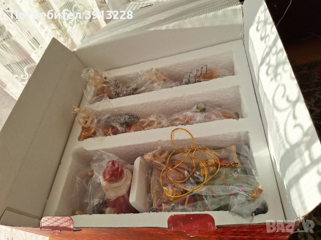 Коледна шейна с елени и дядо Коледа на Вилерой Бох. 