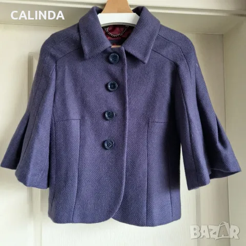 Silvian Heach елегантно лилаво палто с колан, снимка 3 - Палта, манта - 49633831