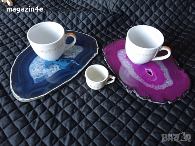  2 бр плочки от естествен ахат ,скъпоценен камък за хармония и дълголетие, Родопи,Родопис,, снимка 5 - Декорация за дома - 52266961