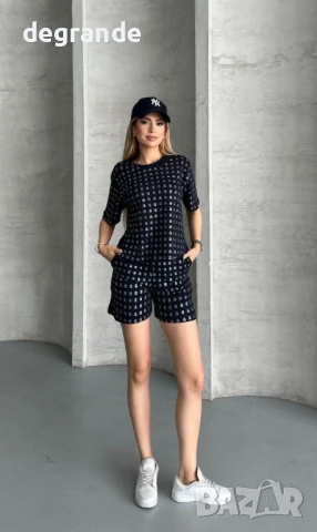   Дамски Памучни Комплекти с Камачета Alexander WANG /Розово Черно Бяло/, снимка 3 - Комплекти - 50787734