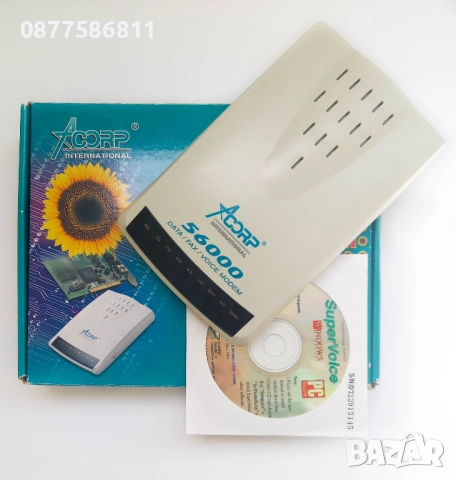 МОДЕМ ACORP 56000 BPS ACORP EXTERNAL VOICE / FAX / MODEM МОДЕМИ АКОРП AKOPT , снимка 5 - Други - 51633019