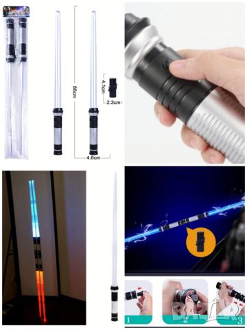 Детска играчка цветен светлинен лазерен меч Star Wars със звук, снимка 1 - Други - 45626414