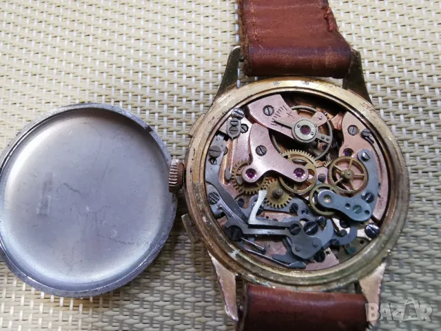 ПОЗЛАТЕН MORRIS FERROTEX CHRONOGRAPHE , снимка 5 - Мъжки - 49274430