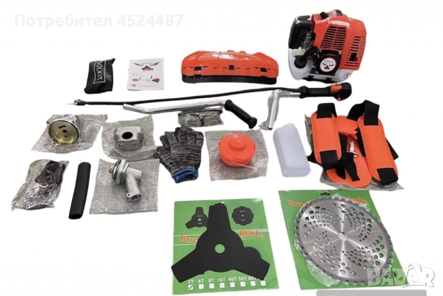 Бензинов тример за косене на трева KraftRoyal 4500W - Професионално косене и Удобство 74 кубика, снимка 5 - Други стоки за дома - 51542806