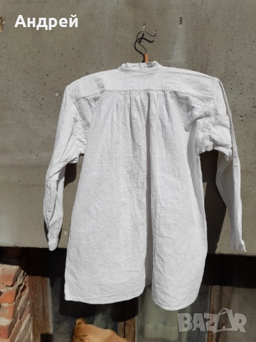 Старинна Мъжка кенарена риза #10, снимка 4 - Антикварни и старинни предмети - 52101318