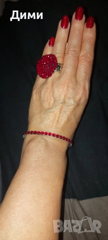 Пръстен Малина, снимка 3 - Пръстени - 52861335